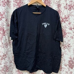 Johnny Cash Man in Black Graphic T-Shirt Black XL